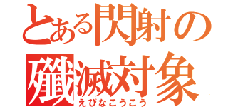 とある閃射の殲滅対象（えびなこうこう）