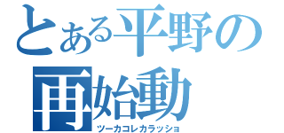 とある平野の再始動（ツーカコレカラッショ）