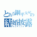 とある鋼平友紀の結婚披露宴（ウェディング）