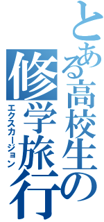 とある高校生の修学旅行（エクスカージョン）