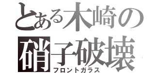 とある木崎の硝子破壊（フロントガラス）