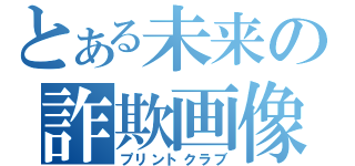 とある未来の詐欺画像（プリントクラブ）