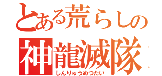 とある荒らしの神龍滅隊（しんりゅうめつたい）