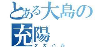 とある大島の充陽（タカハル）