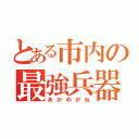 とある市内の最強兵器（あかめがね）