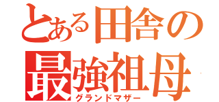 とある田舎の最強祖母（グランドマザー）