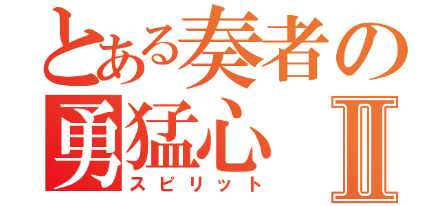 とある奏者の勇猛心Ⅱ（スピリット）