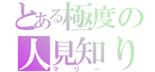 とある極度の人見知り（マリー）