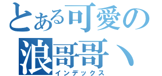 とある可愛の浪哥哥丶（インデックス）