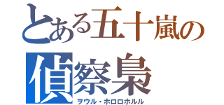 とある五十嵐の偵察梟　クロロホルム（ヲウル・ホロロホルル）