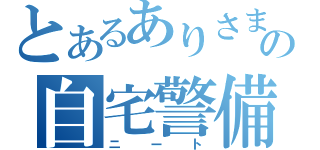 とあるありさまの自宅警備員（ニート）