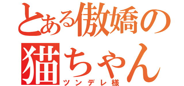 とある傲嬌の猫ちゃん（ツンデレ様）