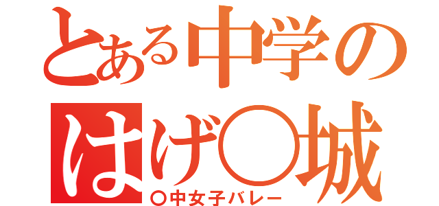 とある中学のはげ〇城（〇中女子バレー）