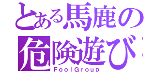 とある馬鹿の危険遊び（ＦｏｏｌＧｒｏｕｐ）