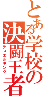 とある学校の決闘王者（デュエルキング）