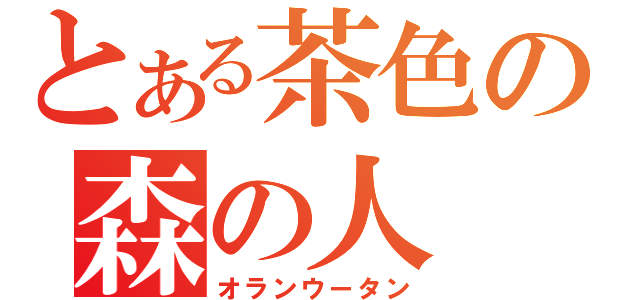 とある茶色の森の人（オランウータン）