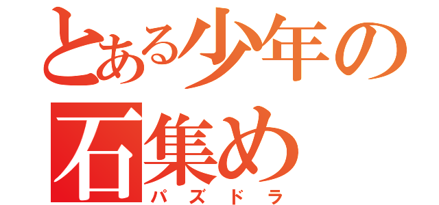 とある少年の石集め（パズドラ）