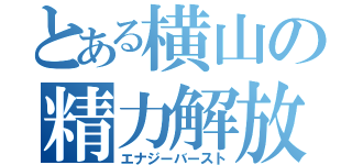 とある横山の精力解放（エナジーバースト）