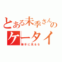 とある未季さんのケータイ（勝手に見るな）