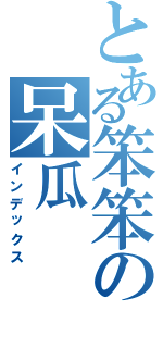 とある笨笨の呆瓜（インデックス）