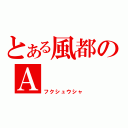 とある風都のＡ（フクシュウシャ）