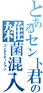 とあるセント君の雑菌混入（コンタミネーション）