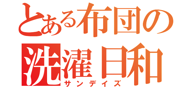 とある布団の洗濯日和（サンデイズ）