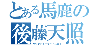 とある馬鹿の後藤天照（バックトゥーライトスカイ）