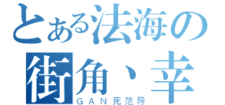 とある法海の街角丶幸福（ＧＡＮ死范导）