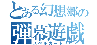 とある幻想郷の弾幕遊戯（スペルカード）