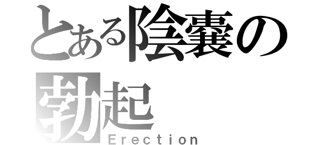 とある陰嚢の勃起（Ｅｒｅｃｔｉｏｎ）