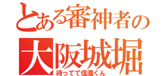 とある審神者の大阪城堀り（待ってて信濃くん）