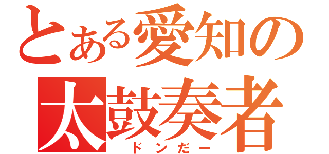 とある愛知の太鼓奏者（　ドンだー）