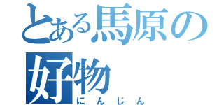 とある馬原の好物（にんじん）