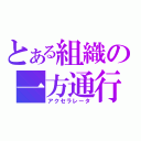 とある組織の一方通行（アクセラレータ）