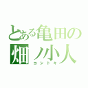 とある亀田の畑ノ小人（ ヨ シ ト キ）