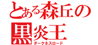 とある森丘の黒炎王（ダークネスロード）