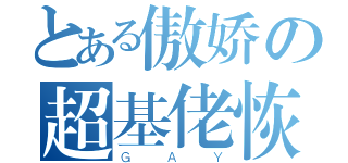 とある傲娇の超基佬恢（ＧＡＹ）