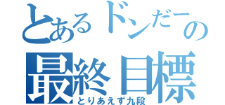 とあるドンだーの最終目標（とりあえず九段）