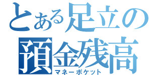 とある足立の預金残高（マネーポケット）