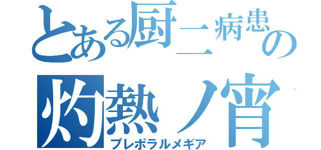 とある厨二病患者の灼熱ノ宵闇（プレポラルメギア）