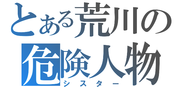 とある荒川の危険人物（シスター）