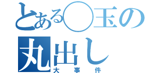 とある◯玉の丸出し（大事件）