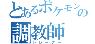 とあるポケモンの調教師（トレーナー）