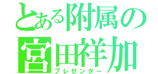 とある附属の宮田祥加（プレゼンター）