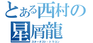 とある西村の星屑龍（スターダスト・ドラゴン）