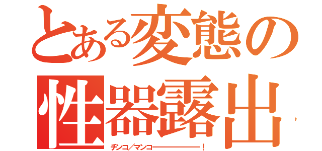 とある変態の性器露出（チンコ／マンコーーーーーーーー！）