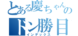 とある慶ちゃんのドン勝目録（インデックス）