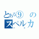 とある⑨のスペルカード（バカ）