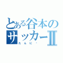 とある谷本のサッカー部Ⅱ（たんに〜）